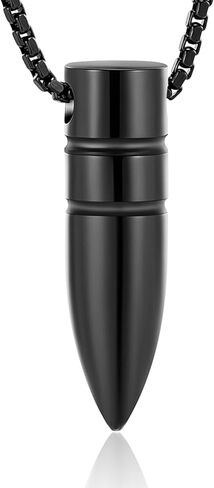 Bullet Urn Necklace for Ashes Memorial Cremation Jewelry Ash Holder Keepsake Jewelry for Pet/Human in Saudi Arabia
