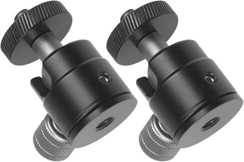 Cabilock 2 قطعة سبائك الألومنيوم الكرة رئيس ترايبود محول 1/4 "برغي 360 درجة تدوير حامل جهاز العرض جبل للكاميرا وملحقات حامل الضوء in Kuwait