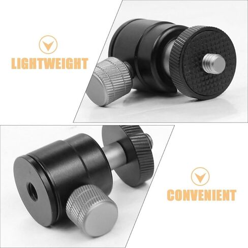 Cabilock 2 قطعة سبائك الألومنيوم الكرة رئيس ترايبود محول 1/4 "برغي 360 درجة تدوير حامل جهاز العرض جبل للكاميرا وملحقات حامل الضوء in Kuwait