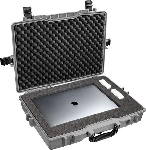 Eylar Large 22 inch Protective, Camera, Tools, Equipment Laptop Hard Case Waterproof w/ 3 Layers Foam (Gray) in Saudi Arabia