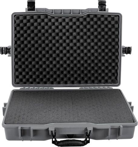 Eylar Large 22 inch Protective, Camera, Tools, Equipment Laptop Hard Case Waterproof w/ 3 Layers Foam (Gray) in Saudi Arabia