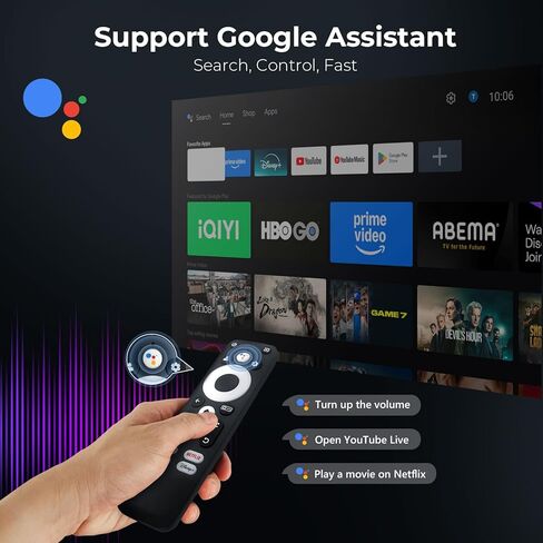 جهاز عرض خارجي بدقة 4K [تلفزيون Google مدمج/حامل قابل للدوران 180 درجة/تحكم صوتي/تركيز إلكتروني]، جهاز عرض أفلام ذكي من Sovboi مع WiFi6 وبلوتوث، جهاز عرض محمول بدرجة سطوع 2500 لأكثر من 10,000 تطبيق بث مباشر in Kuwait