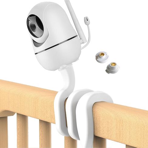حامل مرن لمراقبة الأطفال لـ HelloBaby HB65/HB6550/HB6558/HB66/ANMEATE SM935E/SM650|، بدون أدوات، بدون تلف للحائط، محمول مع تعديل زاوية 360 درجة (مشبك) in Kuwait