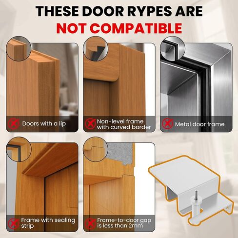 Child Safety Door Top Lock – Metal Child Safety Top Lock for Interior & Exterior Doors | Lock & Unlock from Both Sides | Adjustable Top Door Locks For Kids Safety Fits 0.16-3 Inch Thick Doors (1 Pack) in Saudi Arabia