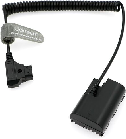 بطارية Uonecn LP E6 الدمية إلى Dtap ذكر كابل ملفوف للطاقة لشاشة SmallHD 501 502 وCanon 5D4 5DSR 5D2 5D3 6D 60D 7D 7D2 70D 80D in Kuwait