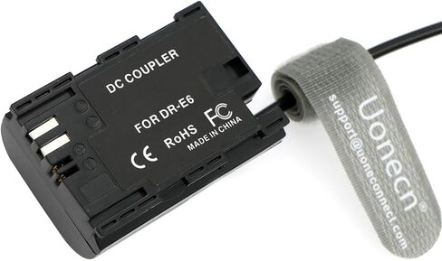 بطارية Uonecn LP E6 الدمية إلى Dtap ذكر كابل ملفوف للطاقة لشاشة SmallHD 501 502 وCanon 5D4 5DSR 5D2 5D3 6D 60D 7D 7D2 70D 80D in Kuwait