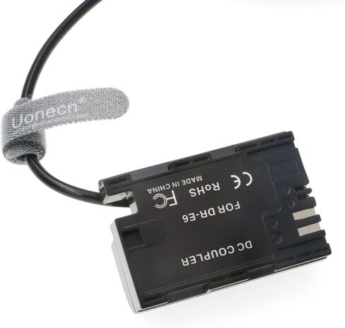 بطارية Uonecn LP E6 الدمية إلى Dtap ذكر كابل ملفوف للطاقة لشاشة SmallHD 501 502 وCanon 5D4 5DSR 5D2 5D3 6D 60D 7D 7D2 70D 80D in Kuwait