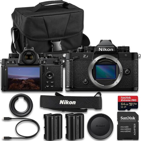 كاميرا Canon Nikon Zf بدون مرآة مع SanDisk Extreme Pro سعة 64 جيجابايت + بطارية احتياطية إضافية وحقيبة حمل الكاميرا (حزمة مكونة من 11 قطعة) in Kuwait