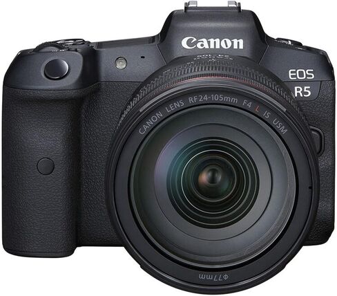 مجموعة أدوات إنشاء الفيديو بكاميرا Canon EOS R5 بدون مرآة | كانون الولايات المتحدة الأمريكية نموذج | مع RF 24-105mm f/4 L هي عدسة USM in Kuwait