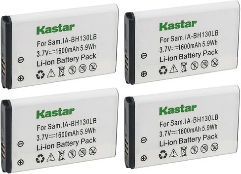 بطارية Kastar IA-BH130LB بديلة مكونة من 3 قطع لكاميرا Samsung SMX-C10RN/XAA SMX-C10RP SMX-C13 SMX-C14 SMX-C19 SMX-C20 SMX-C20BP SMX-C20RP SMX-C24 SMX-C24BP SMX-C100 SMX-C200 SMX-K40BP SMX-K40EDC in Kuwait