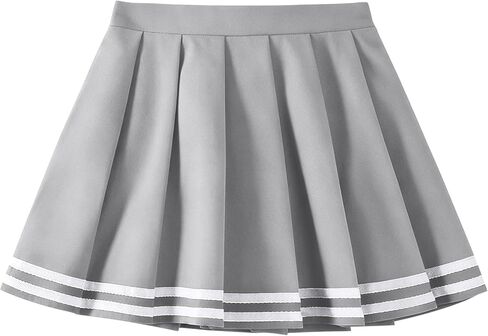 Girls Pleated Skirt Summer Cute Preppy Elastic Waist Mini Uniform Skirts in Saudi Arabia