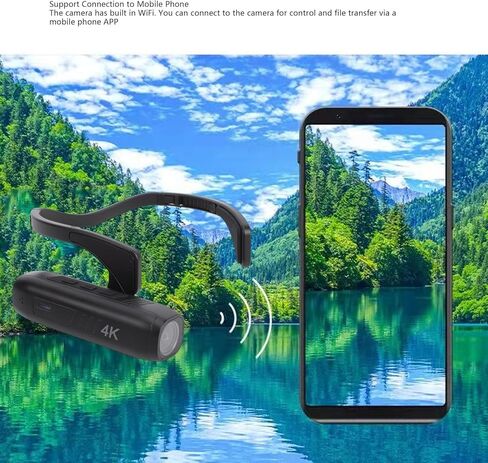 كاميرا يونسيتي المثبتة على الرأس، كاميرا يمكن ارتداؤها بدقة 4K بدقة 30 ميجابكسل مع تثبيت 6 محاور وزاوية واسعة للغاية 135 درجة، لركوب الدراجات في الهواء الطلق وركوب الدراجات الجبلية in Kuwait