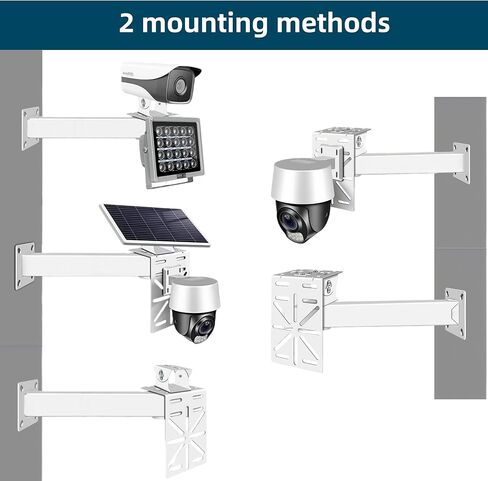 دعامة تثبيت لكاميرا الأمان مقاس 30 سم/11.8 بوصة مع لوحة محول على شكل حرف L، دعامة CCTV شديدة التحمل للاستخدام الداخلي والخارجي للكاميرات المزدوجة/اللوحة الشمسية/إضاءة LED، إدارة الكابلات المدمجة in Kuwait