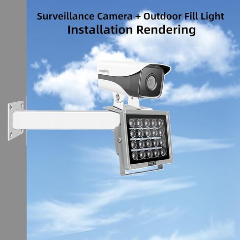 دعامة تثبيت لكاميرا الأمان مقاس 30 سم/11.8 بوصة مع لوحة محول على شكل حرف L، دعامة CCTV شديدة التحمل للاستخدام الداخلي والخارجي للكاميرات المزدوجة/اللوحة الشمسية/إضاءة LED، إدارة الكابلات المدمجة in Kuwait