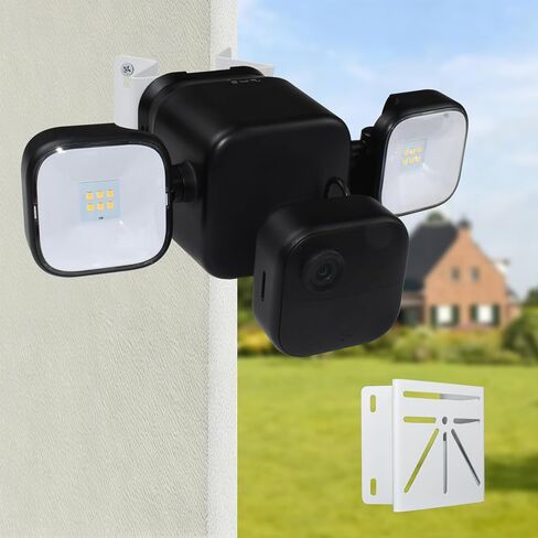 حامل زاوية متوافق مع كاميرا Blink Outdoor 4 Floodlight Camera/Blink Outdoor 3 Floodlight Camera، تحقيق رؤية أوسع بمقدار 270 درجة لزاوية الجدار الخارجية، دعامة تثبيت معدنية كبيرة صلبة مقاومة للطقس in Kuwait