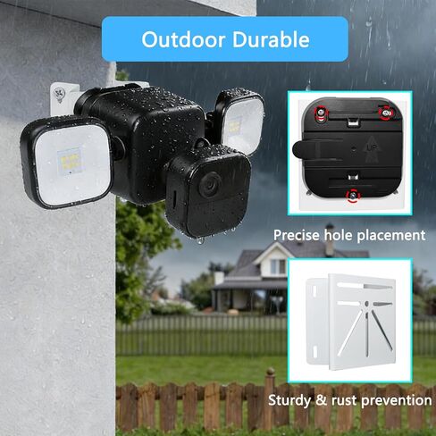 حامل زاوية متوافق مع كاميرا Blink Outdoor 4 Floodlight Camera/Blink Outdoor 3 Floodlight Camera، تحقيق رؤية أوسع بمقدار 270 درجة لزاوية الجدار الخارجية، دعامة تثبيت معدنية كبيرة صلبة مقاومة للطقس in Kuwait