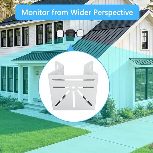 حامل زاوية متوافق مع كاميرا Blink Outdoor 4 Floodlight Camera/Blink Outdoor 3 Floodlight Camera، تحقيق رؤية أوسع بمقدار 270 درجة لزاوية الجدار الخارجية، دعامة تثبيت معدنية كبيرة صلبة مقاومة للطقس in Kuwait