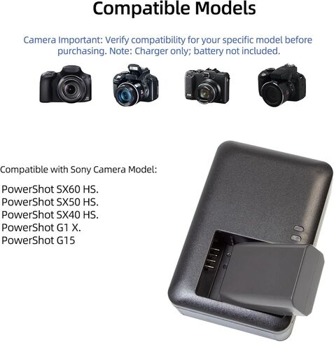شاحن بطارية NB-10L متوافق مع بطارية Canon CB-2LC CB-2LCC CB-2LCE لكاميرا PowerShot SX40 HS SX50 HS SX60 HS G1X G3X G15 G16 in Kuwait
