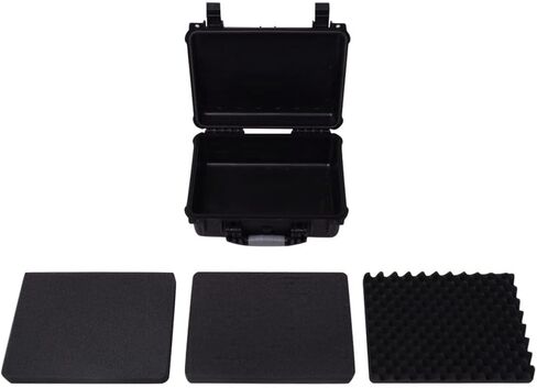 حقيبة معدات صلبة مقاس 16 × 13 × 6.9 بوصة، حقيبة حمل كاميرا واقية مقاومة للماء مع حشوات إسفنجية قابلة للتخصيص للعدسات والأدوات والملحقات الهشة in Kuwait