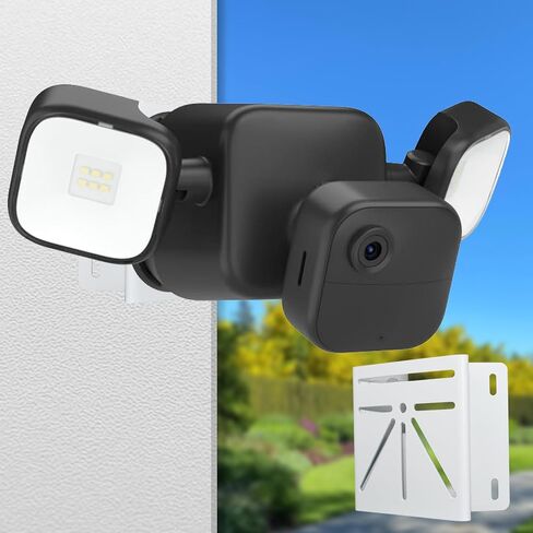 حامل زاوية الكاميرا متوافق مع كاميرا Blink Outdoor 4 Floodlight، حامل ضوء الكاميرا، عرض 270 درجة على جانبي الجدار الخارجي (قطعة واحدة، معدنية) in Kuwait