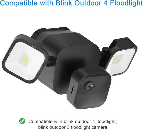 حامل زاوية الكاميرا متوافق مع كاميرا Blink Outdoor 4 Floodlight، حامل ضوء الكاميرا، عرض 270 درجة على جانبي الجدار الخارجي (قطعة واحدة، معدنية) in Kuwait