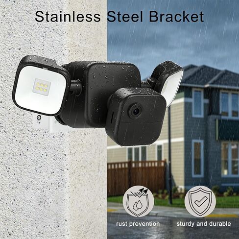 حامل زاوية الكاميرا متوافق مع كاميرا Blink Outdoor 4 Floodlight، حامل ضوء الكاميرا، عرض 270 درجة على جانبي الجدار الخارجي (قطعة واحدة، معدنية) in Kuwait