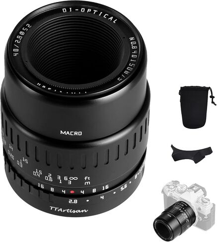 TTArtisan 40 مم F2.8 APS-C M43 Mount Camera Olympus EPM1، EPM2، EPL1، EPL2، EPL3، EPL5، EPL6، EPL7، EPL8، EPL9، E-P1، E-P2، E-P3، E-P5، E-P6، E-M1، E-M5، E-M10، E-M10II، E-M10IIII، القلم-F in Kuwait