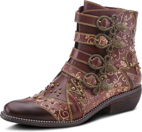 Spring Step L'Artiste Rodeha Booties for women - Women's Ankle Boots with Zipper Closure - Ladies Boots with Western Style Pointed Toe Silhouette in Saudi Arabia