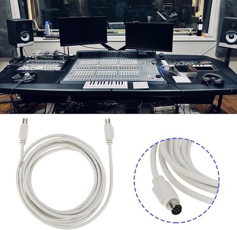 ECSiNG 8-Pin Mini DIN HD Sync Cable 3m Compatible with AVID Compatible with Digidesign Pro Tools HD Cards I/O Connection in Kuwait