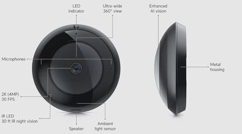 كاميرا شبكة Ubiquiti UniFi 5 ميجابيكسل داخلية/خارجية - ملونة - عين السمكة in Kuwait