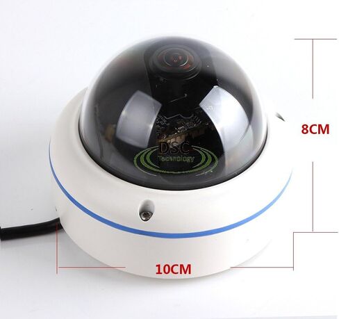 كاميرا CCTV صغيرة على شكل عين السمكة - زاوية رؤية بانورامية 180˚/360˚/700TVL مقاومة للتخريب in Kuwait