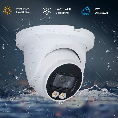 كاميرا IP 4MP PoE بالألوان الكاملة - قبة ميكروفون مدمجة للكشف عن المركبات البشرية رؤية ليلية وكشف الحركة in Kuwait