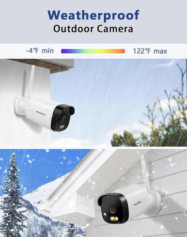 كاميرات LaView 8 ميجابكسل 4K لأمن المنزل في الأماكن المغلقة والخارجية، كاميرا أمان منزلية للطفل/كبار السن/الحيوانات الأليفة/المربية، كشف الإنسان بالذكاء الاصطناعي، مقاومة للماء IP65، محادثة ثنائية الاتجاه، رؤية ليلية واضحة (8 قطع) in Kuwait