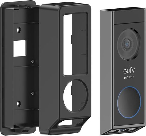 Adhesive Doorbell Mount for Eufy E340 Camera, No-Drill Adjustable Wedge Bracket for Video Doorbell, Not Block Motion Sensor, Easy Installation for Apartment Rental Office in Kuwait