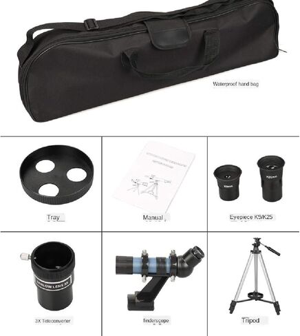 تلسكوب فلكي احترافي أحادي العين مع حامل ثلاثي القوائم منكسر Spyglass Zoom نطاقات اكتشاف عالية الطاقة قوية in Kuwait