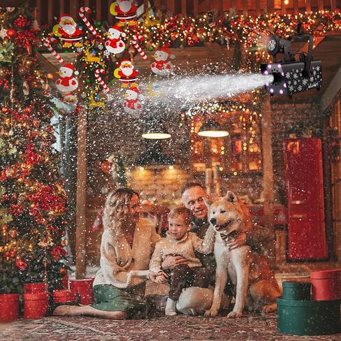 ماكينة ثلج 800 واط من هاكوتا مع 8 مصابيح LED RGB و13 لون اضاءة LED و2 جهاز تحكم عن بعد، مثالية للكريسماس والهالوين وعيد الحب والزفاف والحفلات ومسرح دي جيه in Kuwait