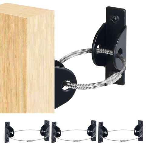 8 Set Furniture Anchors for Baby Proofing, Anti Tip Furniture Wall Anchor Metal Earthquake Straps, Wall Safety Anchor Prevent Child Pet from Falling Furniture, White, HOME MASTER HARDWARE in Kuwait