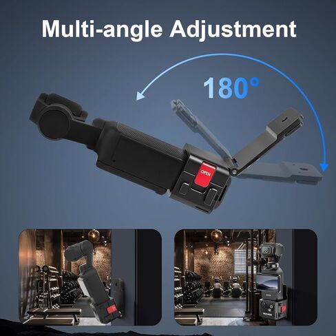 حامل مغناطيسي لجيب DJI Osmo Pocket 3، حافظة واقية من الألومنيوم قابلة للتعديل بزاوية 180 درجة مع مغناطيس قوي، حذاء بارد وخيط 1/4 بوصة، MR831001 in Kuwait