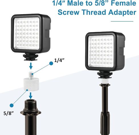 Mic Stand Adapter 5/8" Female to 1/4" Male, Microphone Screw Adapter, Thread Conversion Connector for Microphone Mount, Camera Monitor, Tripod, and Microphone Holder in Kuwait