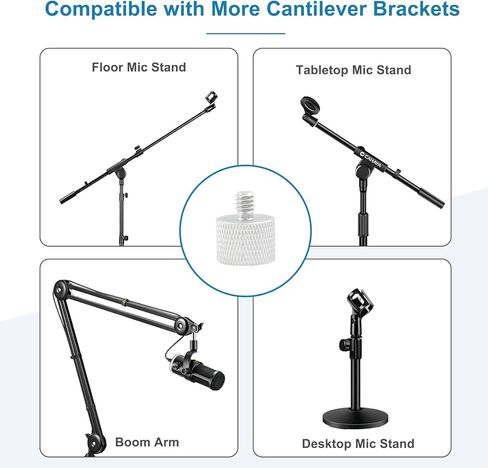 Mic Stand Adapter 5/8" Female to 1/4" Male, Microphone Screw Adapter, Thread Conversion Connector for Microphone Mount, Camera Monitor, Tripod, and Microphone Holder in Kuwait