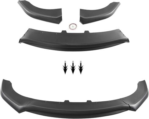 Front Bumper Lip 3Pcs for Dodge Charger SRT Hellcat Widebody 2020 2021 2022 2023 V4 Style Front Bumper Lip Splitter (Glossy Black) in Saudi Arabia