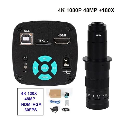 مجهر مجهر صناعي بقاعدة معدنية مجموعة مجاهر رقمية 1080P 48MP/38MP/13M HDMI، مجاهر بحلقة LED in Kuwait