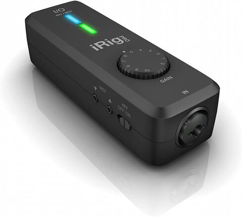 واجهة صوت IK Multimedia iRig Pro I/O لأجهزة iPhone وiPad وMac وiOS والكمبيوتر الشخصي مع كابلات USB-C وLightning وUSB وتسجيل 24 بت و96 كيلو هرتز ومدخلات جيتار وبيس وميكروفون XLR in Kuwait