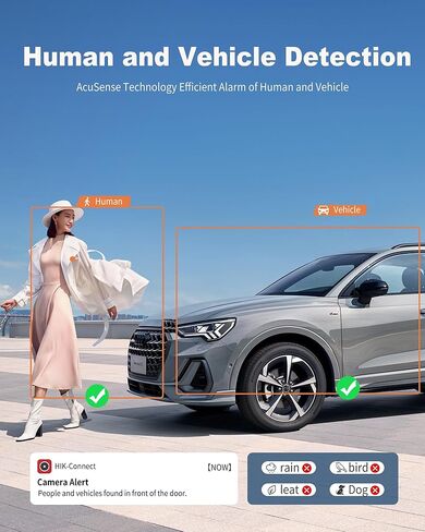 كاميرا برجية DS-2CD2383G2-LI2U/SL Hik AcuSense 4K 8MP، كاميرات IP PoE، ضوء هجين ذكي، اكتشاف الإنسان/المركبة، 120 ديسيبل WDR، IP67، H.265+، 2.8 مم، ترقية DS-2CD2383G2-IU in Kuwait