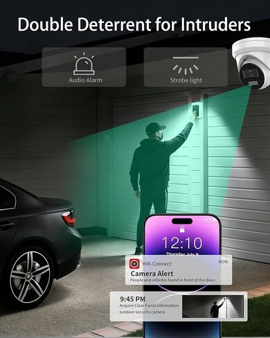كاميرا برجية DS-2CD2383G2-LI2U/SL Hik AcuSense 4K 8MP، كاميرات IP PoE، ضوء هجين ذكي، اكتشاف الإنسان/المركبة، 120 ديسيبل WDR، IP67، H.265+، 2.8 مم، ترقية DS-2CD2383G2-IU in Kuwait