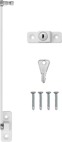 Kamtop 8 حزمة أقفال النوافذ المقيدة، UPVC أقفال أبواب النوافذ القابلة للقفل مع مفاتيح، قفل كابل مقيد للأطفال، حراس النوافذ سلامة الأطفال ضد السرقة، أقفال النوافذ للمنزل وأمان الطفل in Kuwait