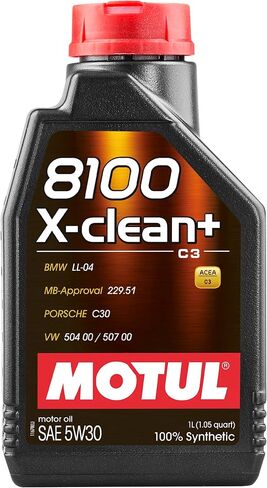 Motul 8100 X-Clean+ 5W30 100 ٪ زيت المحرك الاصطناعي 5 لتر (106377) in Kuwait