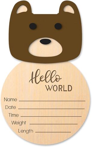 لافتة إعلان الطفل، لافتة Hello World لحديثي الولادة للمستشفى، دعائم تصوير لحديثي الولادة للحضانة، علامة ترحيب على شكل أسد مع قلم تحديد ووسادة حبر لاستحمام الطفل (أسد) in Kuwait