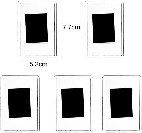 5Pcs Refrigerator Magnet Photo Frame Acrylic Magnetic Fridge Photoes Stickers DIY Insert Pictures Display Holders (5Pcs Small) in Saudi Arabia