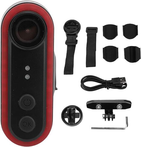 Drfeify Bike Camera with Tail Light, 1080P HD Cycling Camera 150 Wide Angle Lens Loop Recording IPX6 3500mAh Battery, with APP Real Time View, for Cycling Outdoor Sports (32GB) in Saudi Arabia